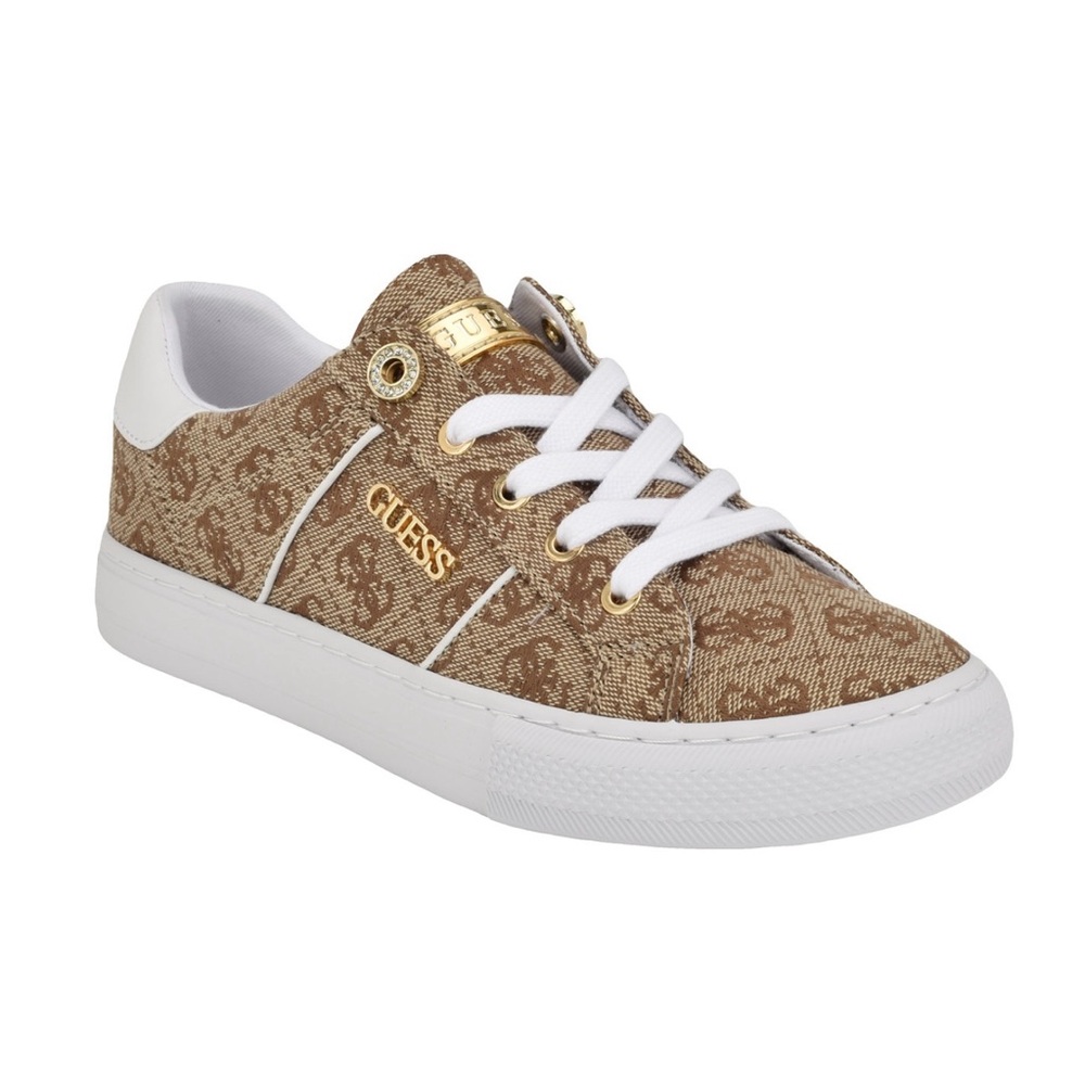 Women’s Brown and White Sneakers M